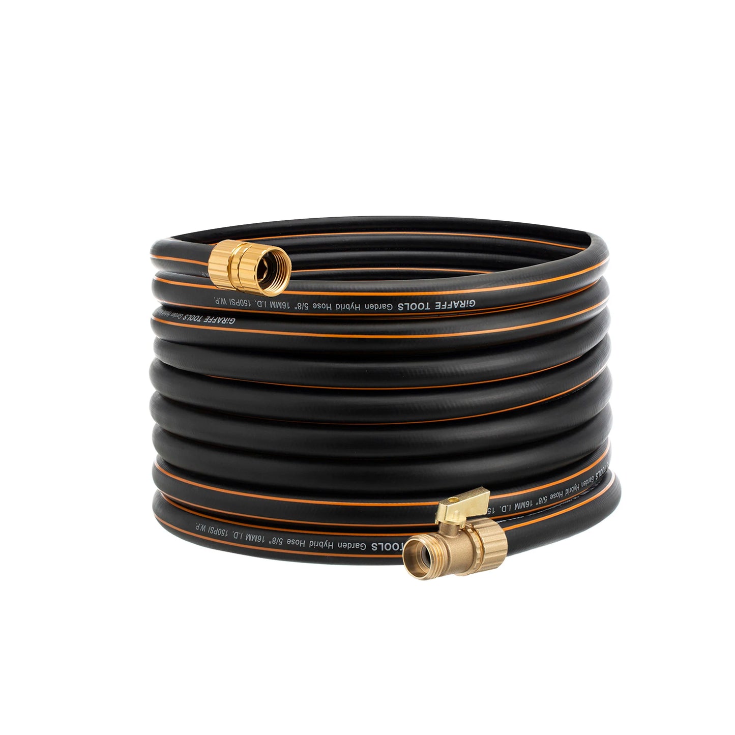 Giraffe Tools Hybrid Garden Hose With Shut Off Valve