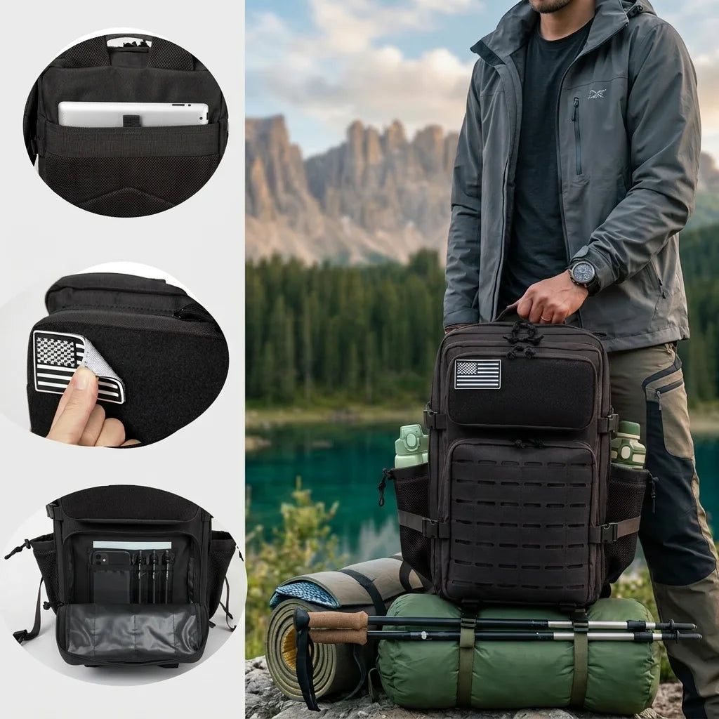 ReFire Gear 45L Tactical Hunting Backpack With MOLLE Webbing System