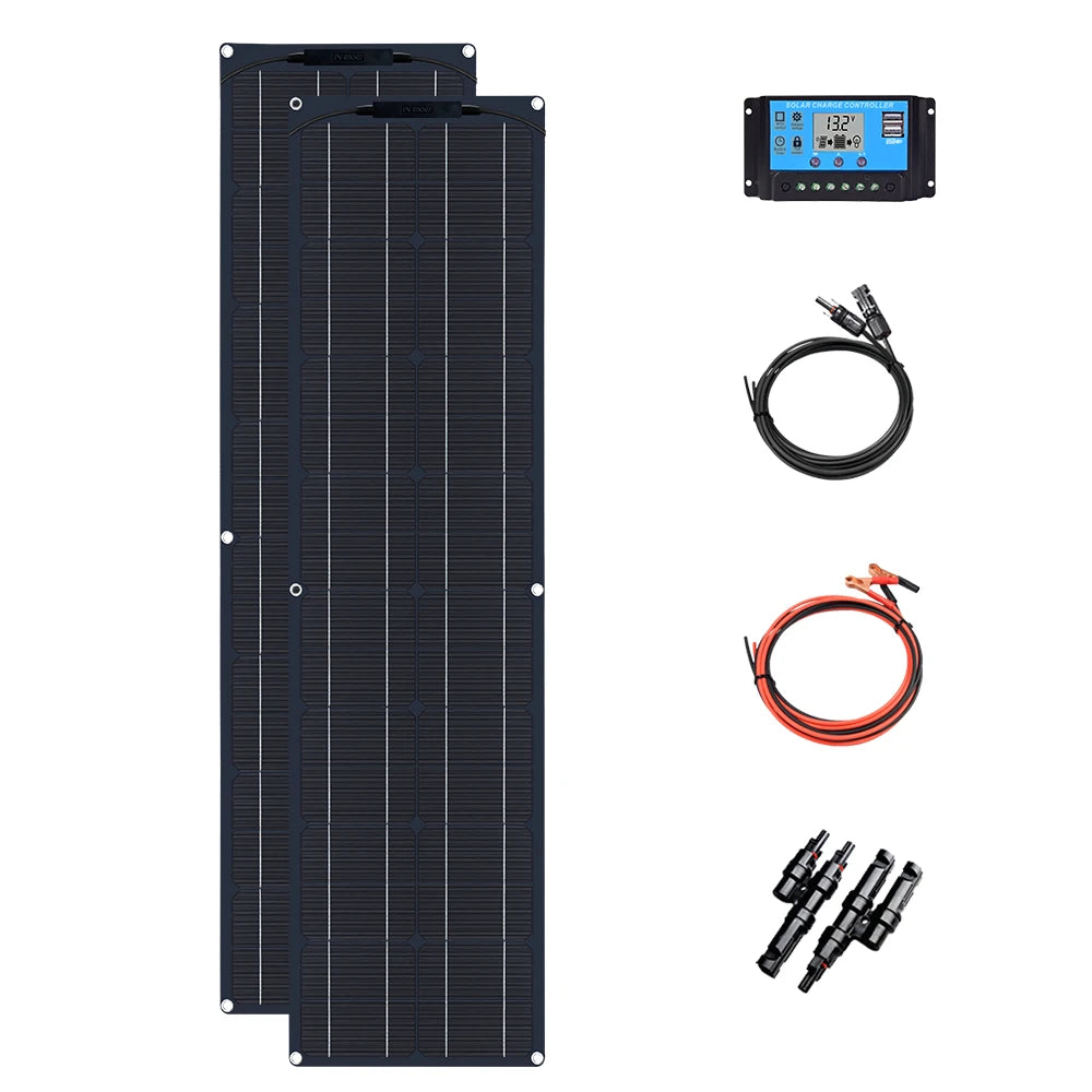 WUZECK 50W Solar Panel Kit for 12V 24V Systems Outdoor