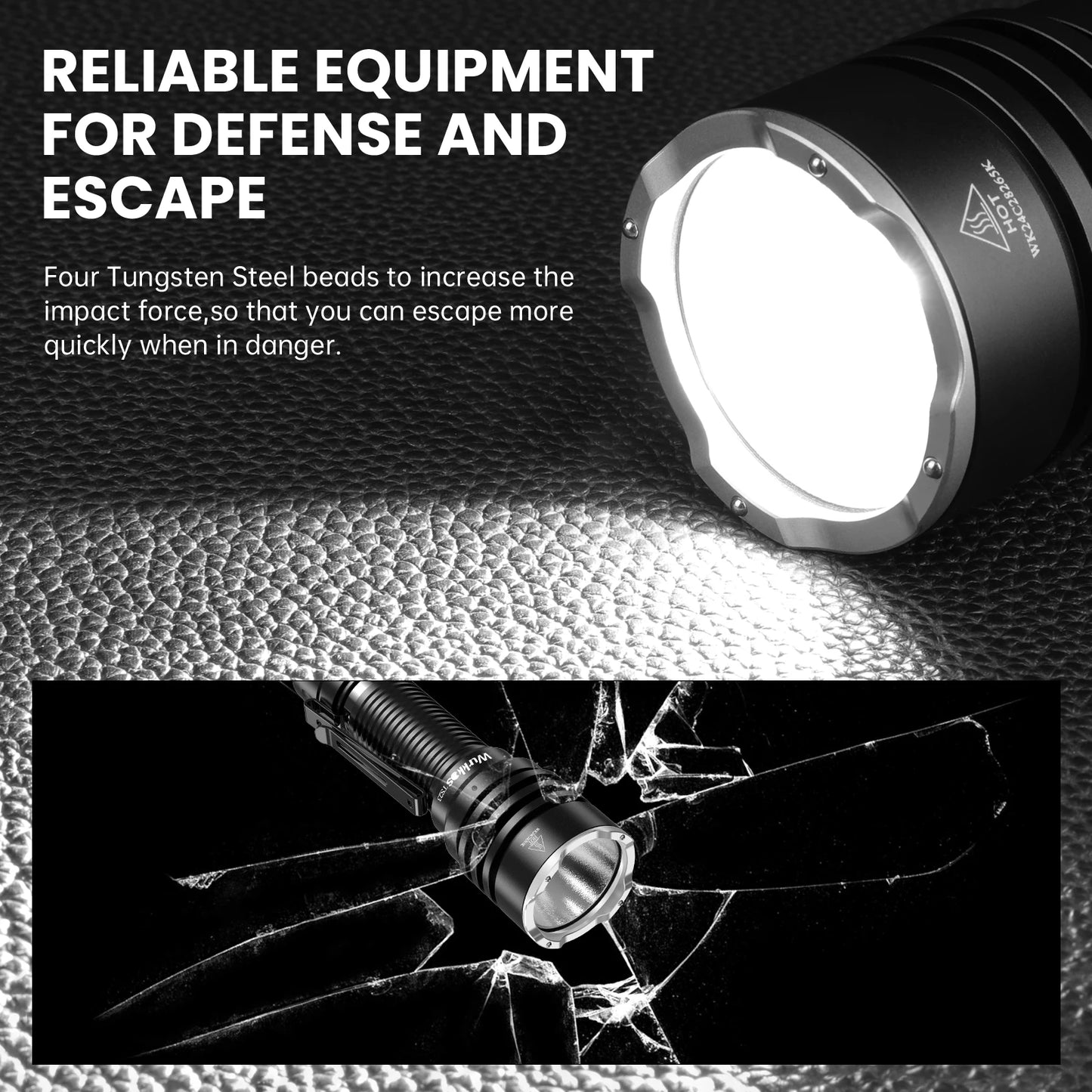 Wurkkos TS23 5000LM Ultra Bright EDC Flashlight IPX8 Tail Switch