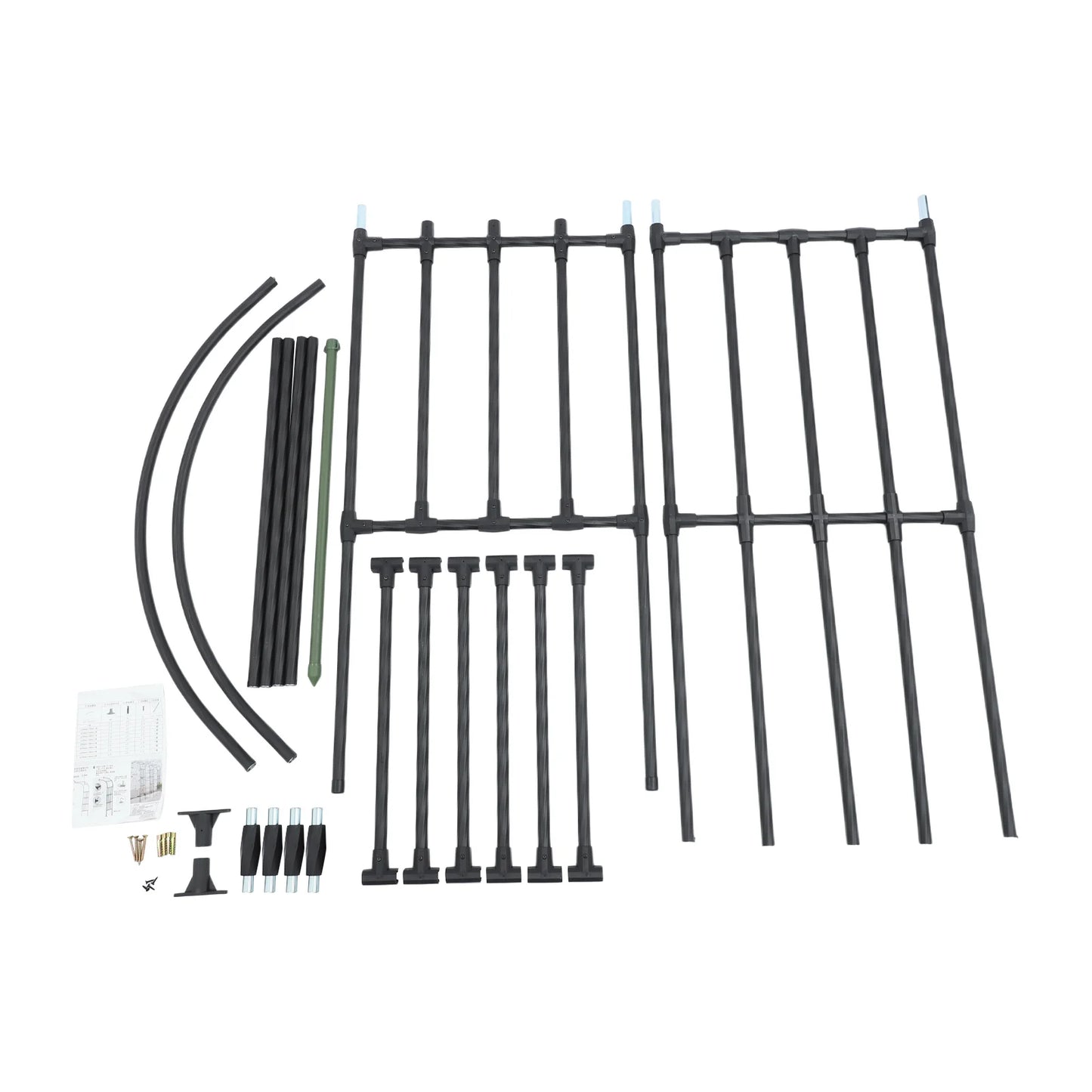 180*50*260cm Half Side Garden Arch Trellis, Steel Semi Arch Plant Climbing Support, Free Standing Wedding Arch Trellis For Plants To Climb On And Patio Balcony Lawn Decor