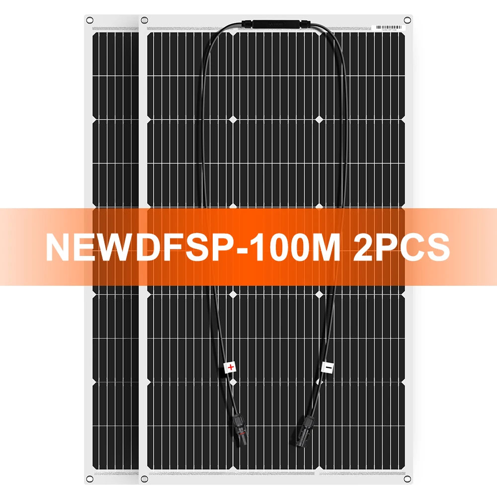 DOKIO 100W Flexible Monocrystalline Solar Panel
