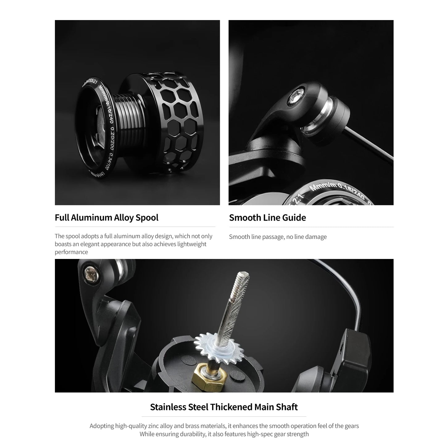 ROOBLINOS GTA3 Spinning Reel 1000-7000 Series Metal Universal Reel for Freshwater Sea Fishing Reel