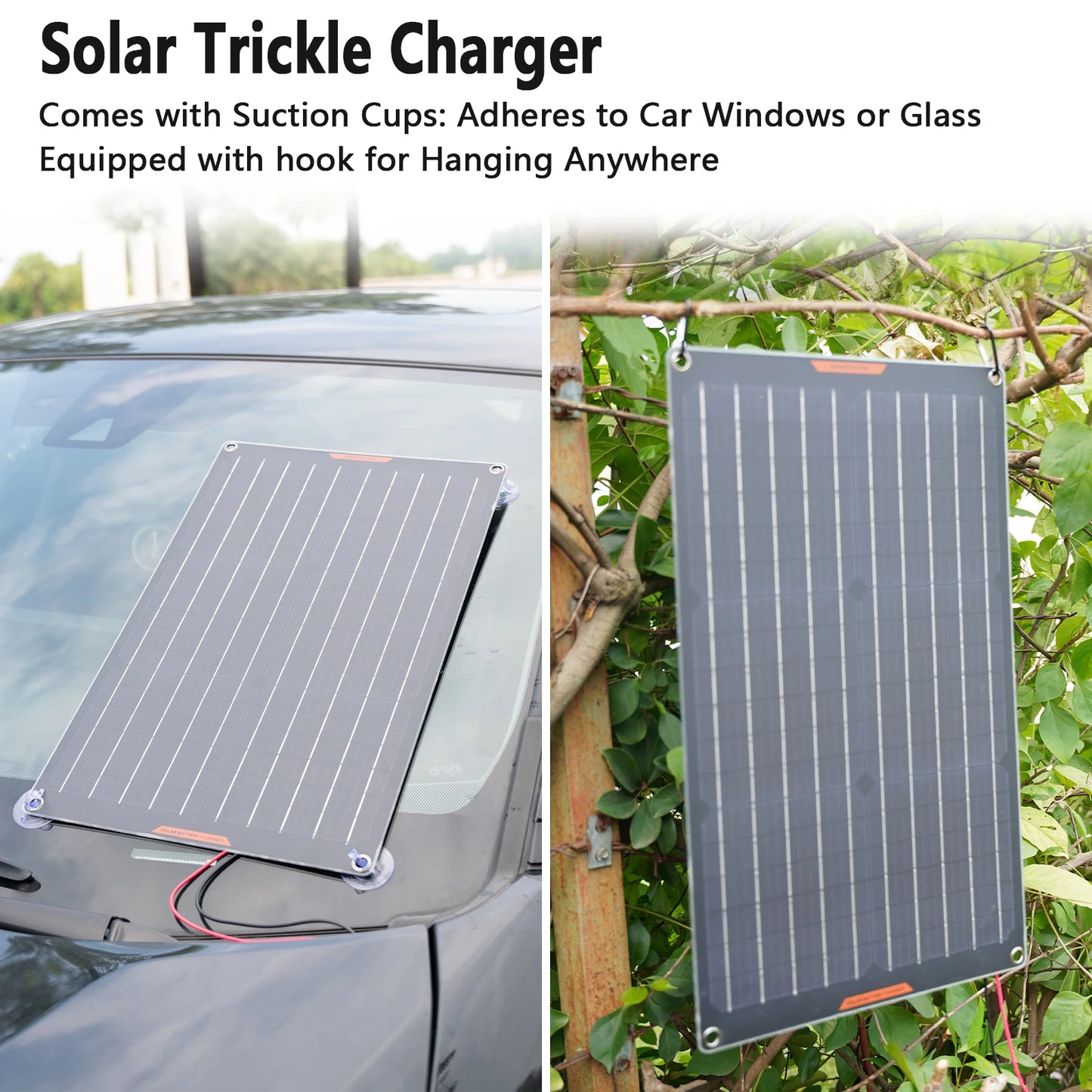 MHPOWOS 30W 12V Solar Charger Maintainer Car Boat RV