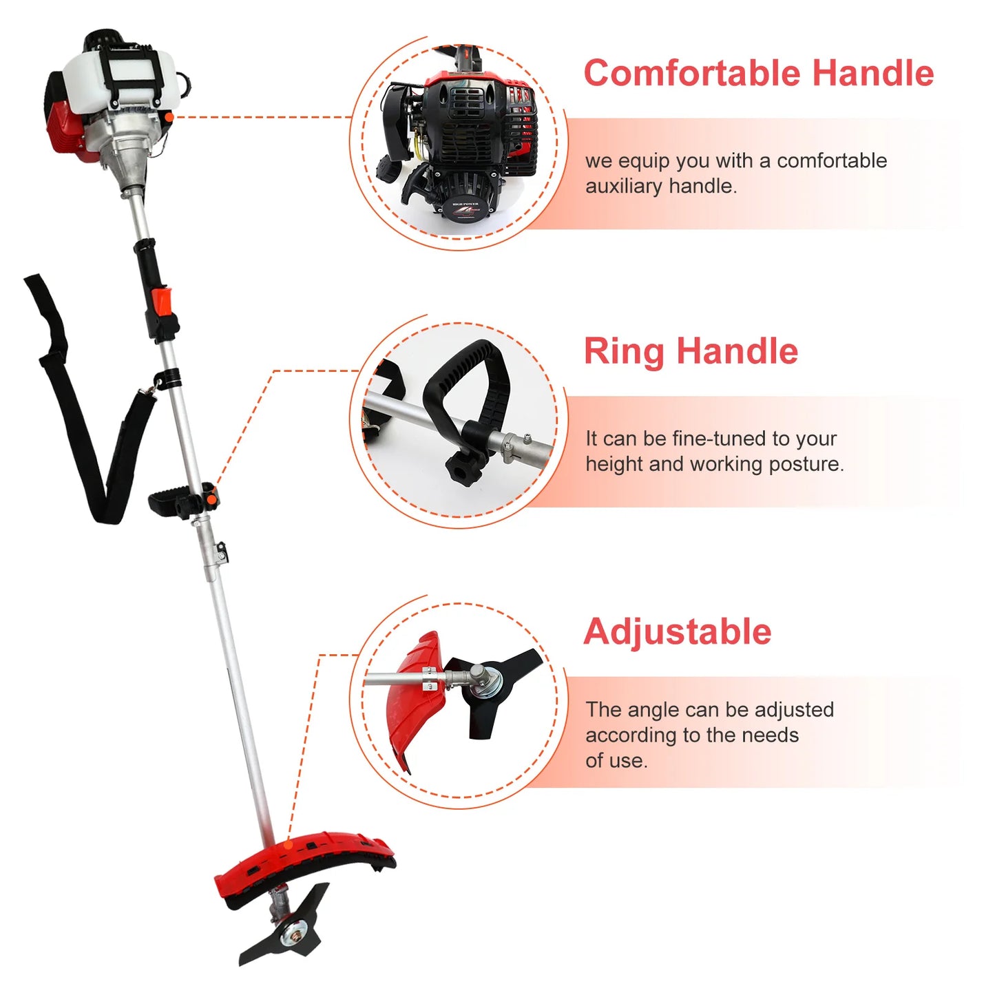 Gas Weed Eater 4 Stroke 31cc Straight Shaft Trimmer