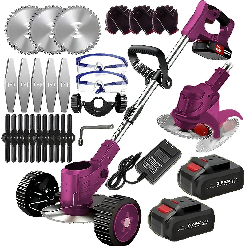 Wireless Portable Weed Trimmer Edger With Dual Lithium Batteries