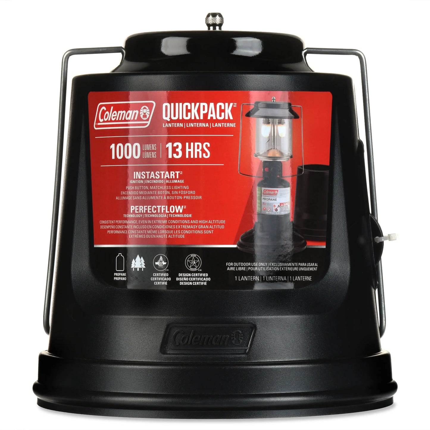 Quick Pack Propane Lantern 810 Lumens Two Mantles Camping Light