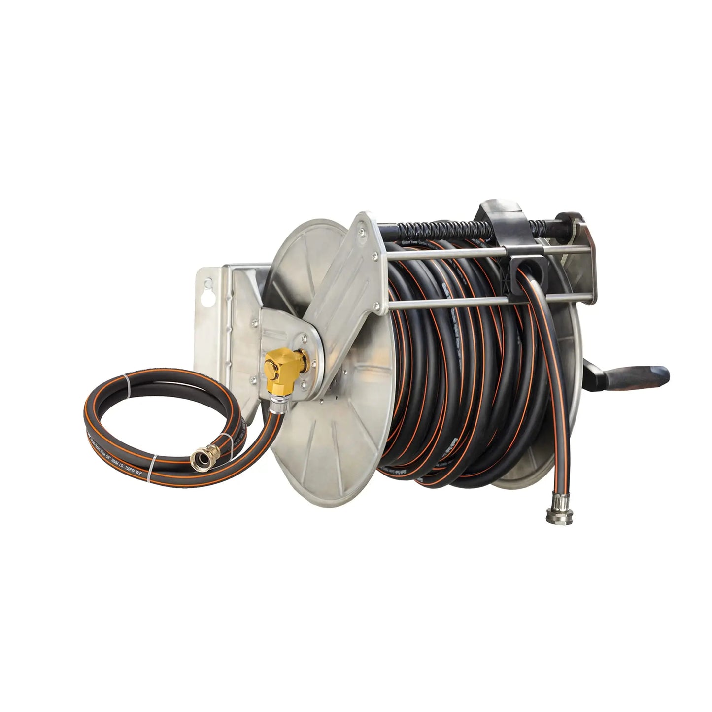 Giraffe Tools Stainless Steel Garden Hose Reel Heavy Duty