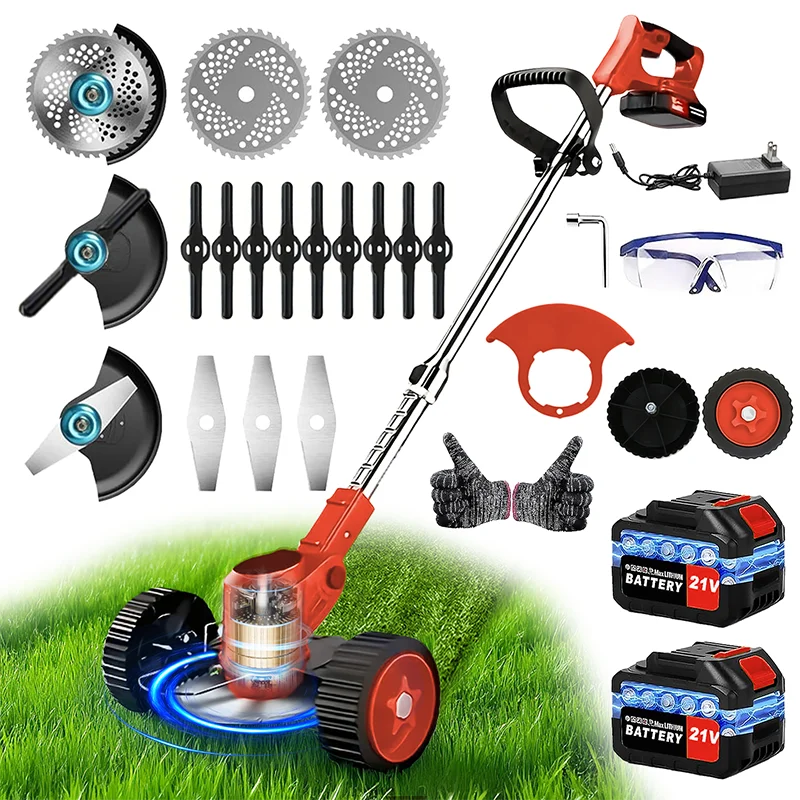 Cordless Lawn Mower and Trimmer for Courtyards and Gardens