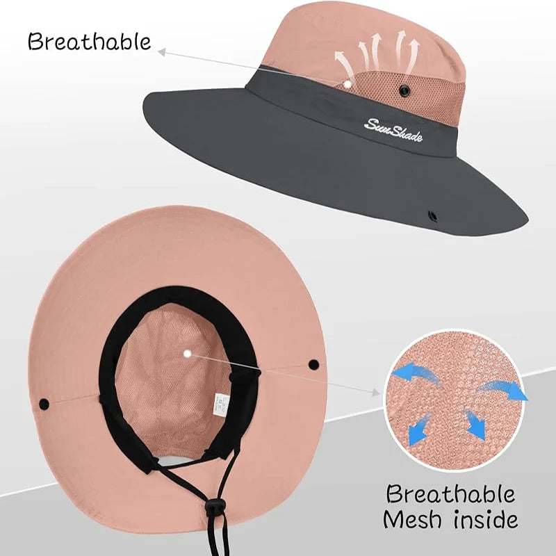 Unisex Waterproof Fisherman Bucket Hat With Wide Brim Sun Protection