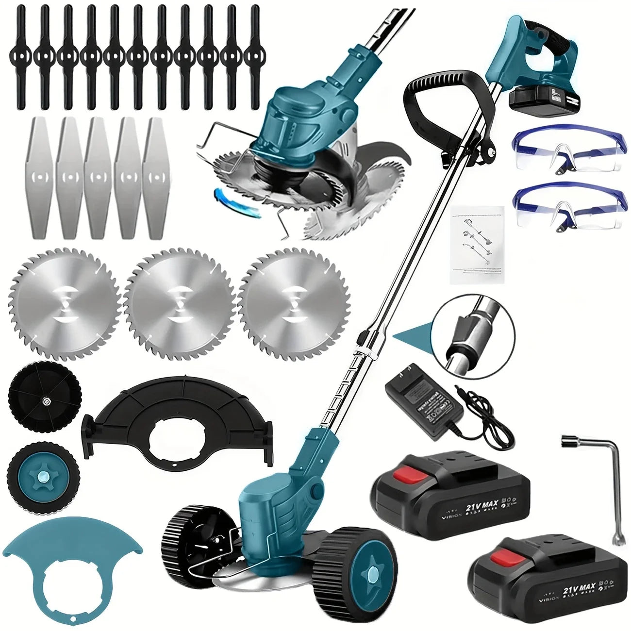 Cordless Lawn Trimmer Edger Brush Cutter For Garden