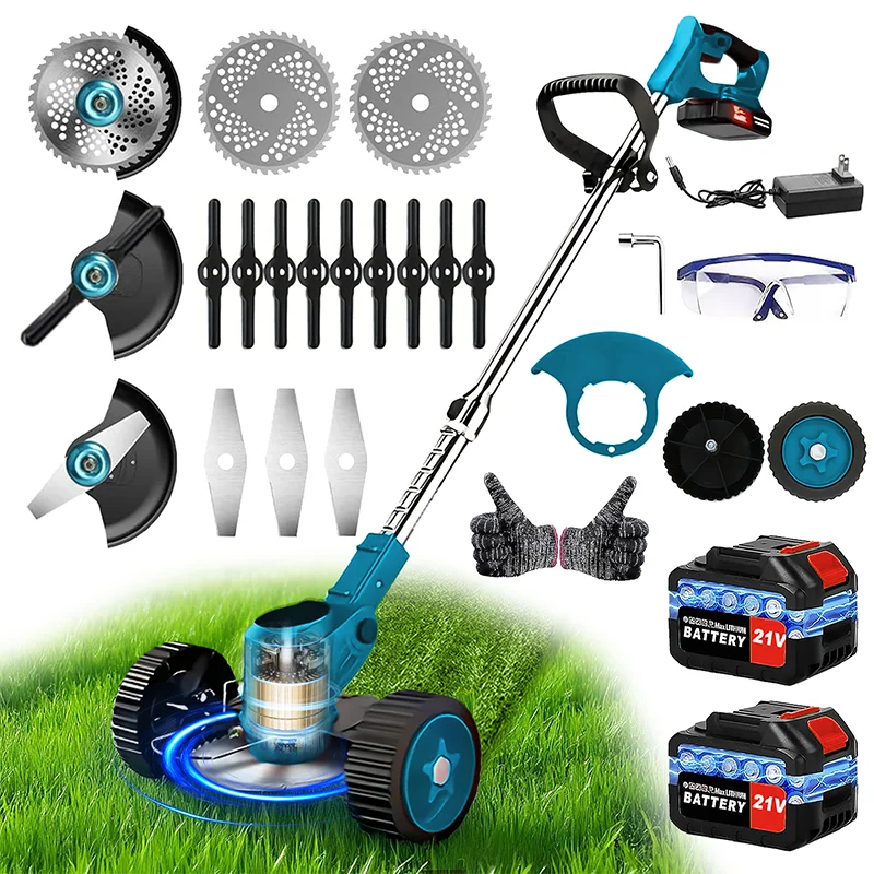 Cordless Lawn Mower and Trimmer for Courtyards and Gardens