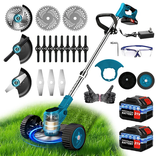 Cordless Lawn Mower and Trimmer for Courtyards and Gardens