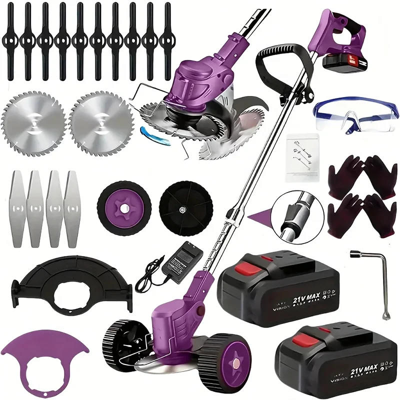 Cordless Lawn Trimmer Edger Brush Cutter For Garden