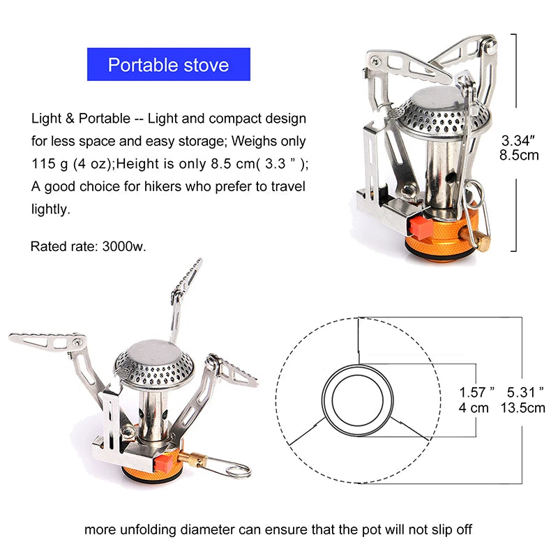 Widesea Camping Cookware Set 3 Person Portable Pot Cup