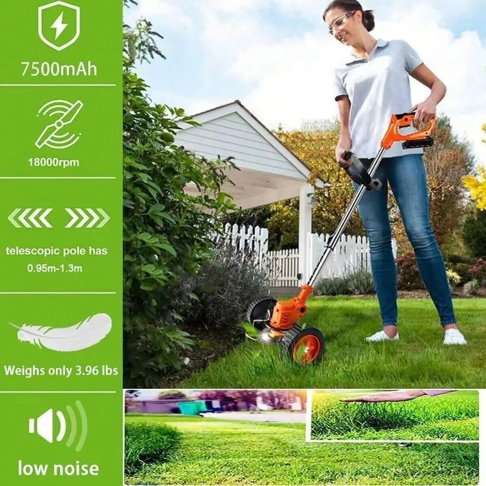 XMSJ String Trimmer Edger Whacker Grass Eater Lawn Cutter 21V