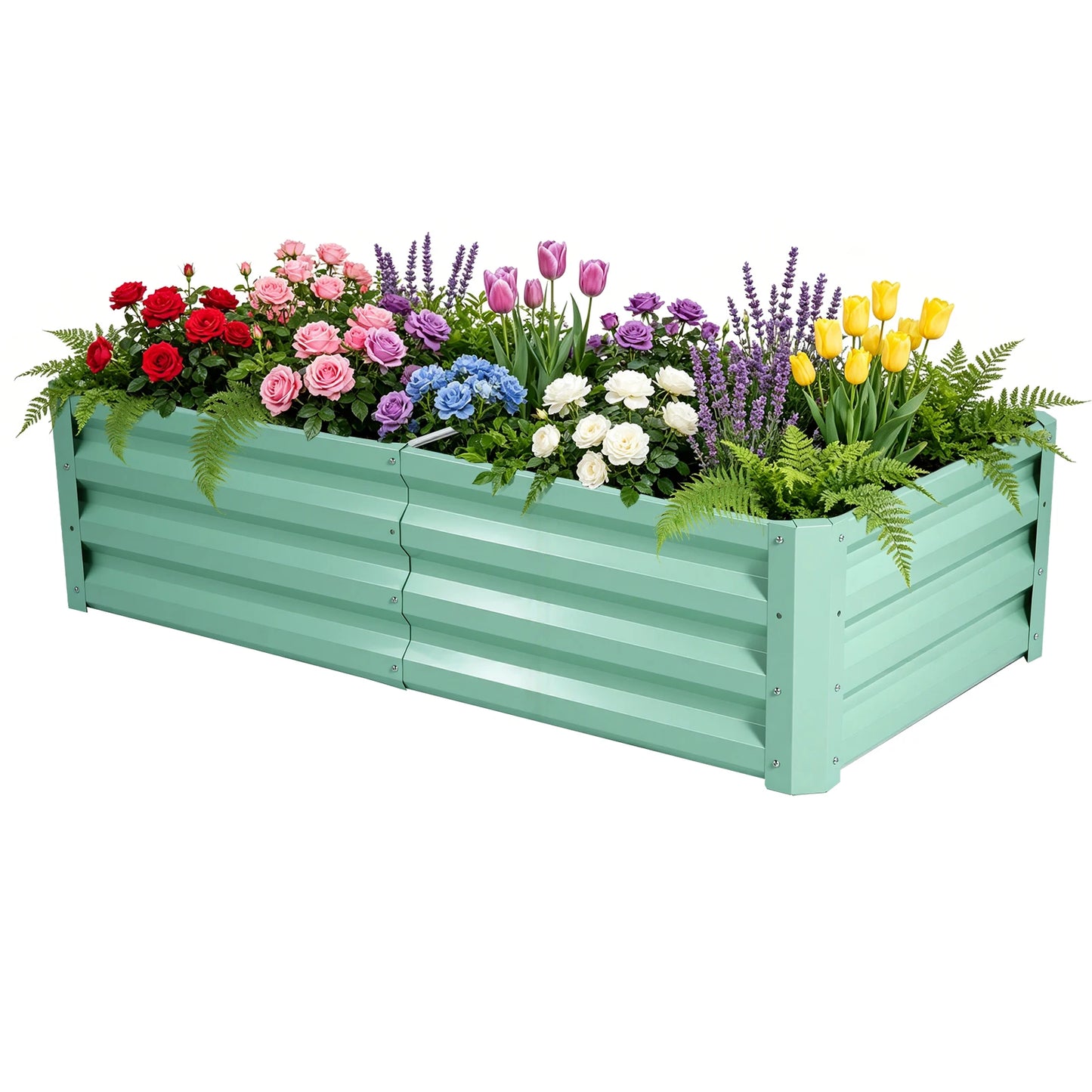 Galvanized Raised Garden Bed Metal Planter For Outdoor Plants