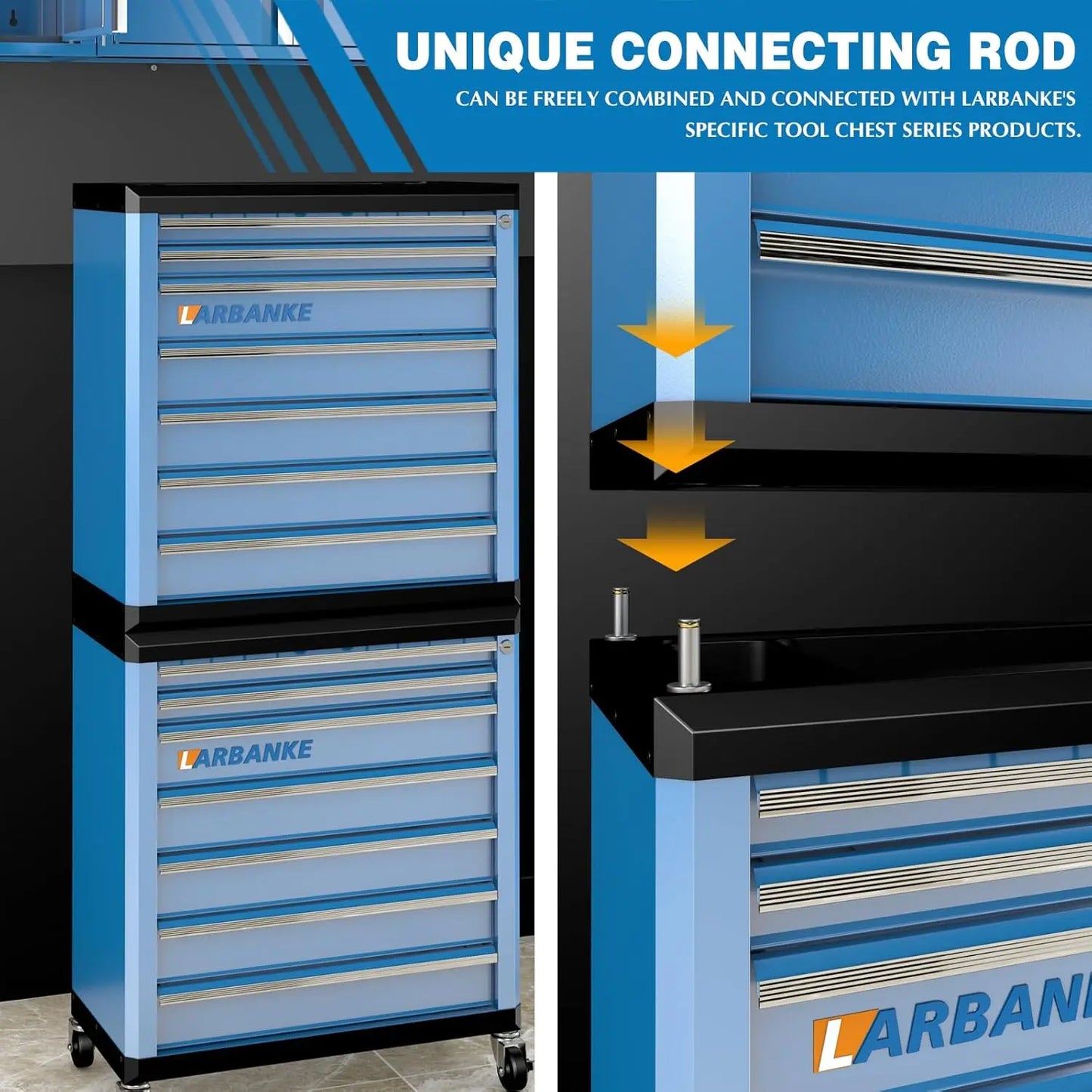 7-Drawer Rolling Tool Chest with Lock&Keys and Swivel Casters,Tool Chest with Multi-Sizes Drawers and, Customized