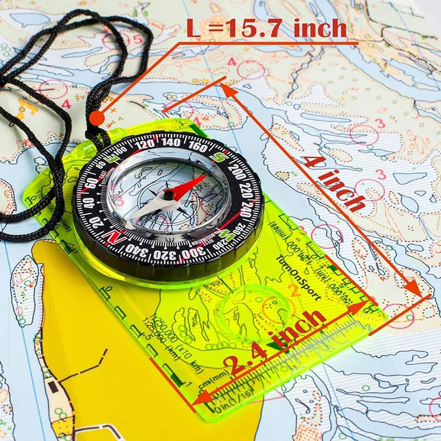 Waterproof Camping Compass for Outdoor Navigation and Map Reading