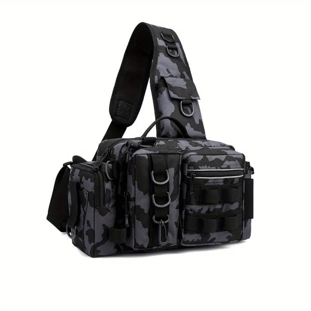 Fishing Tackle Backpack Fishing Waist Bag  Fishing Tackle Shoulder Bag, Ideal for Fishing, Camping, Hiking and More