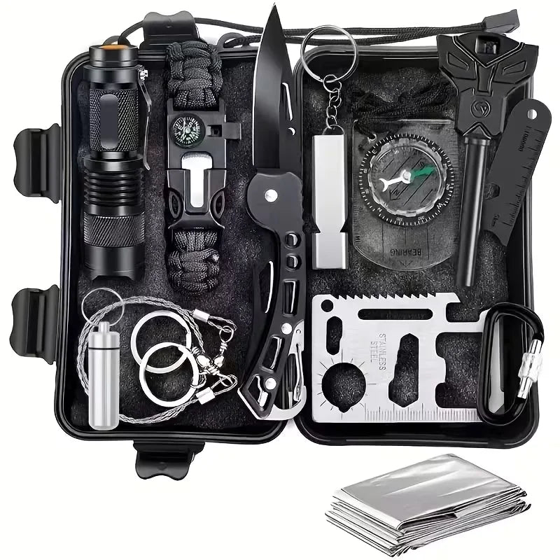 28-In-1 Survival Gear Set Tactical Tools Outdoor Camping Kit