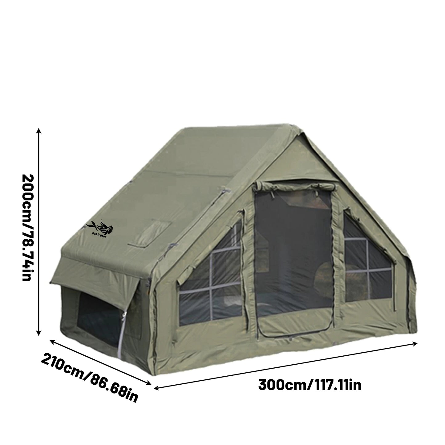 Pakicetus Inflatable Camping Tent Quick Setup Air Frame Shelter