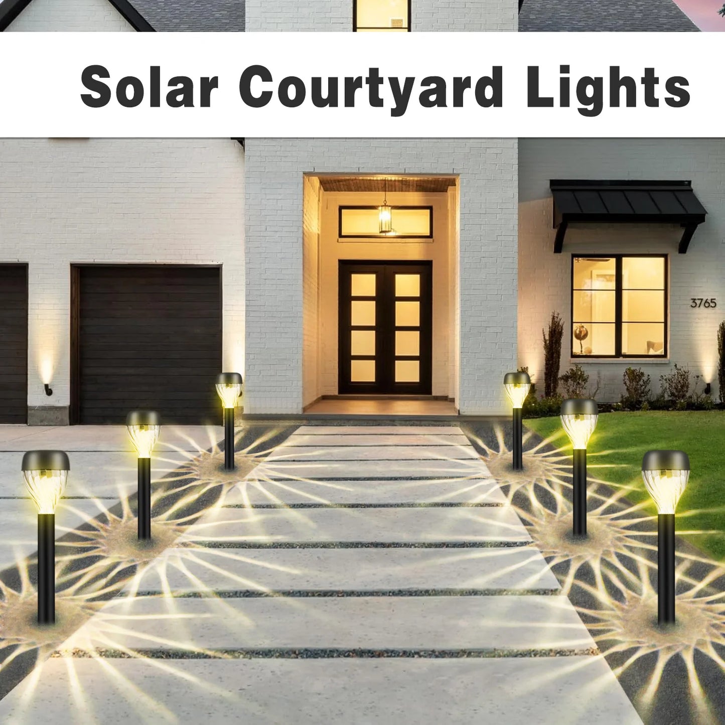 12Pcs Solar Lawn Lights with Oval Light and Shadow Design, Outdoor Decorative Lighting - Perfect for Yard, Lawn, Pathway, Deck, Driveway, Garden, and Holiday Party Decorations, Landscape Lights