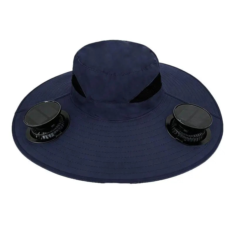 Solar Powered Fan Quick Dry Bucket Hat USB Charging For Men Outdoor