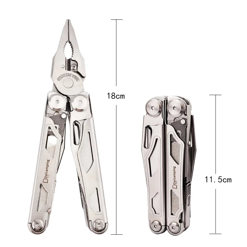 Daicamping DL30 Multitool Pliers Set With Folding Knife And Scissors