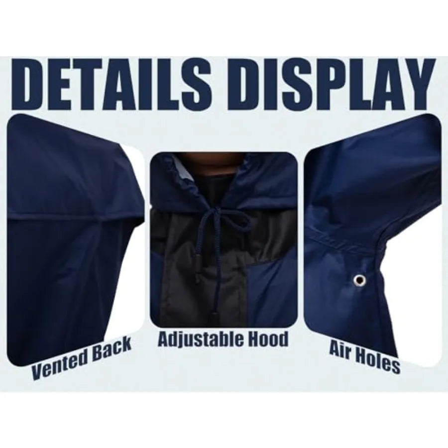 Waterproof High Visibility Rain Gear for Men Jacket and Bib