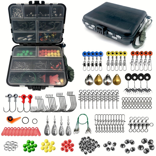 187 Piece Ultimate Fishing Kit With Premium Hooks And Accessories