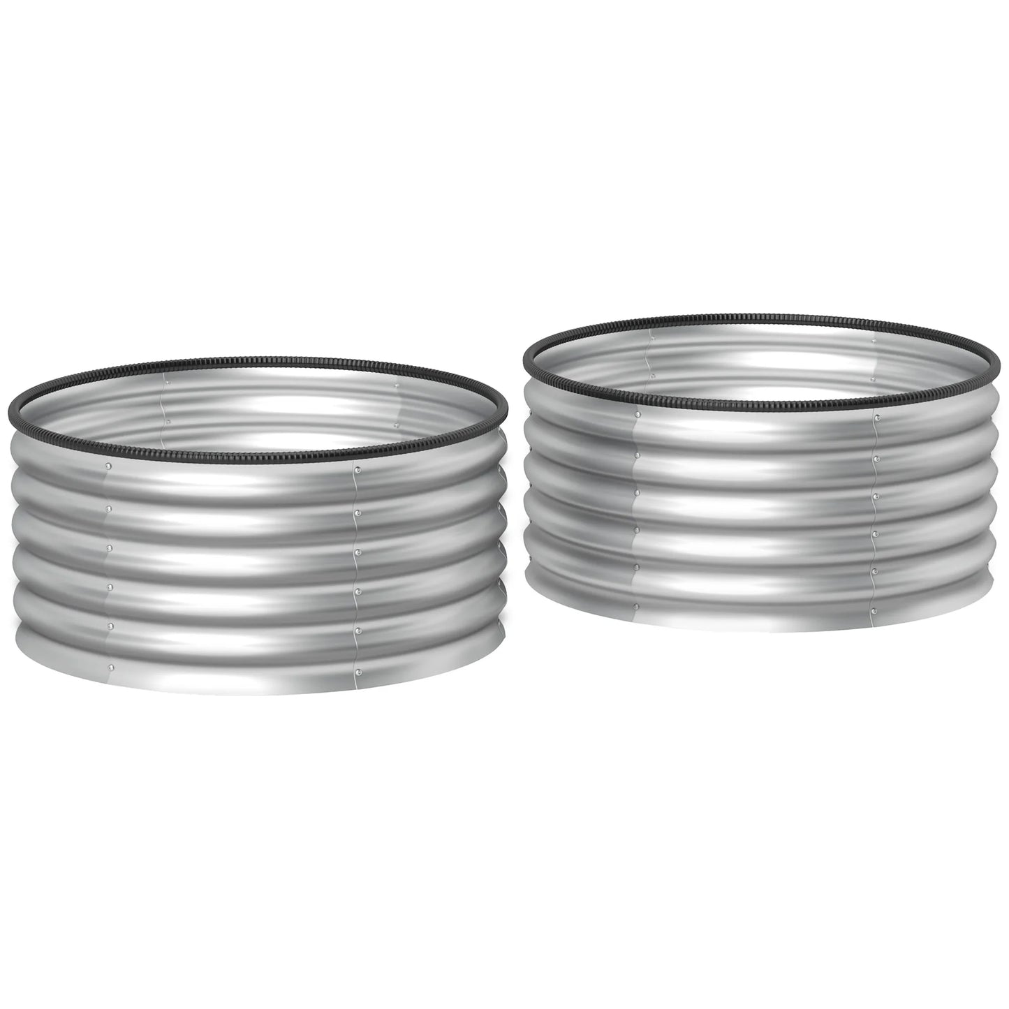 Raised Garden Bed Galvanized Planter Boxes Set of 2