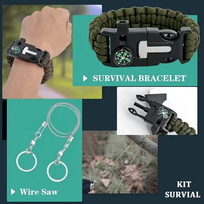 242 Survival Kit Outdoor Adventure Emergency First Aid Gear