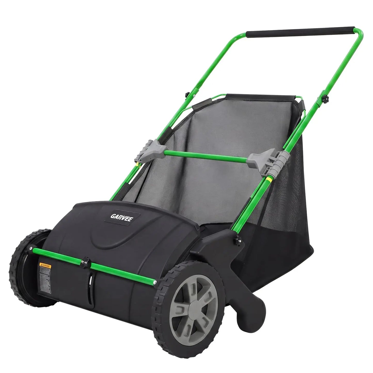 HiMISS Push Lawn Sweeper With Large Hopper And Four Brushes