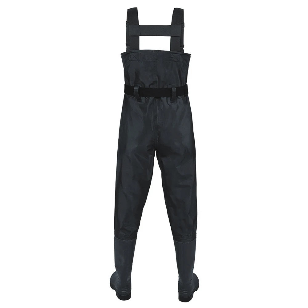 Unisex Waterproof Nylon PVC Chest Waders With Anti Slip Boots