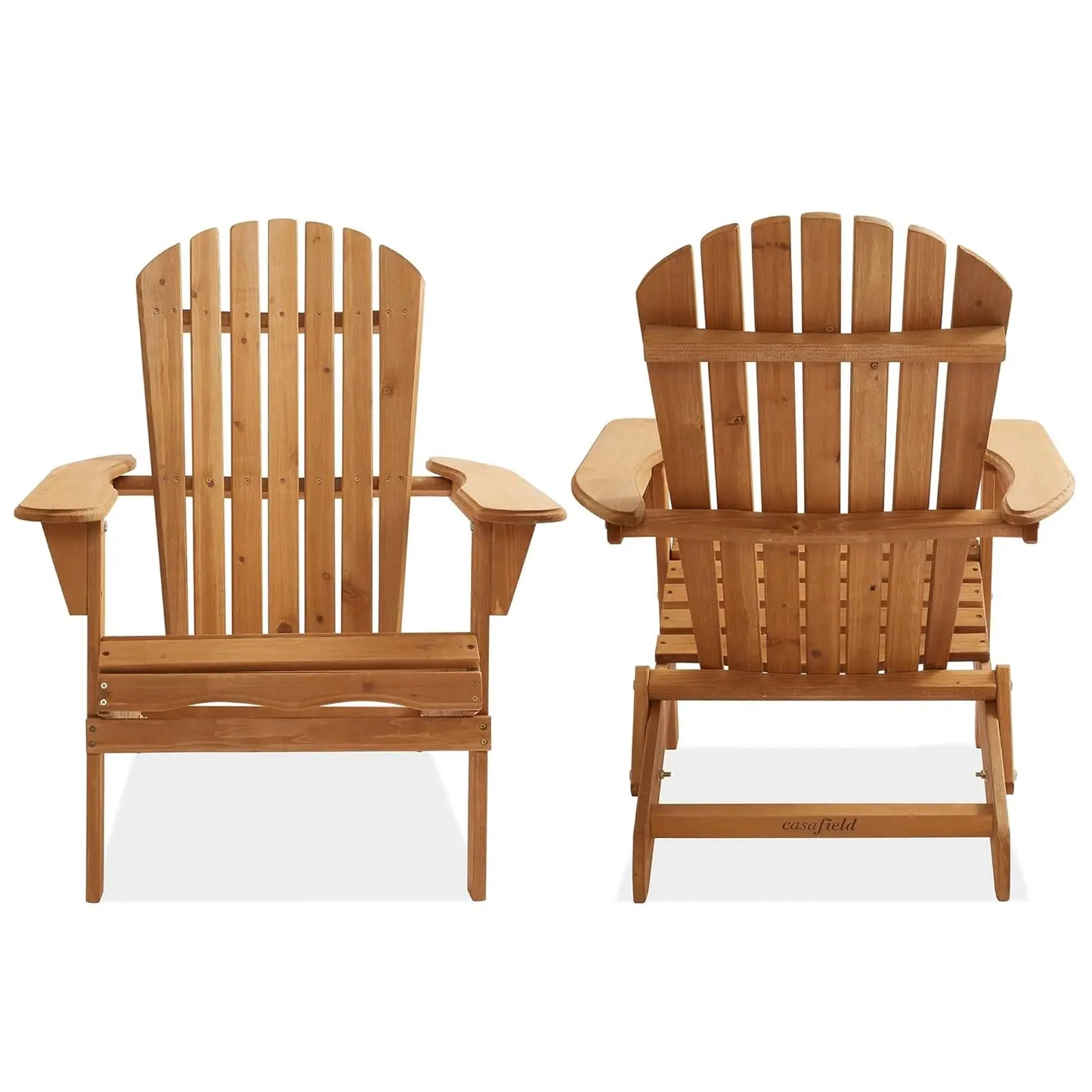 Folding Adirondack Chair, Set of 2 Cedar Wood Outdoor Fire Pit Lounge Chairs for Patio, Deck, Yard, Lawn and Garden, Customized