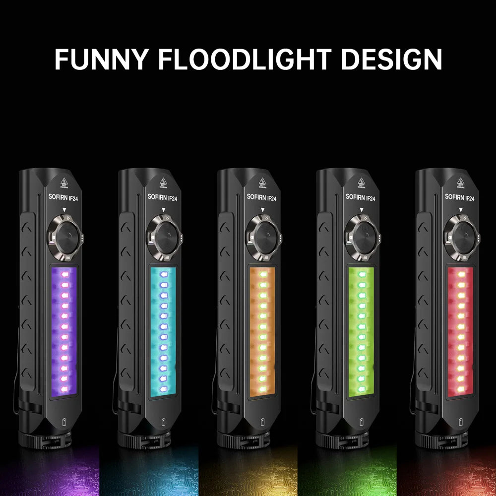 Sofirn IF24 RGB LED Flashlight 2000lm USB Type C Rechargeable