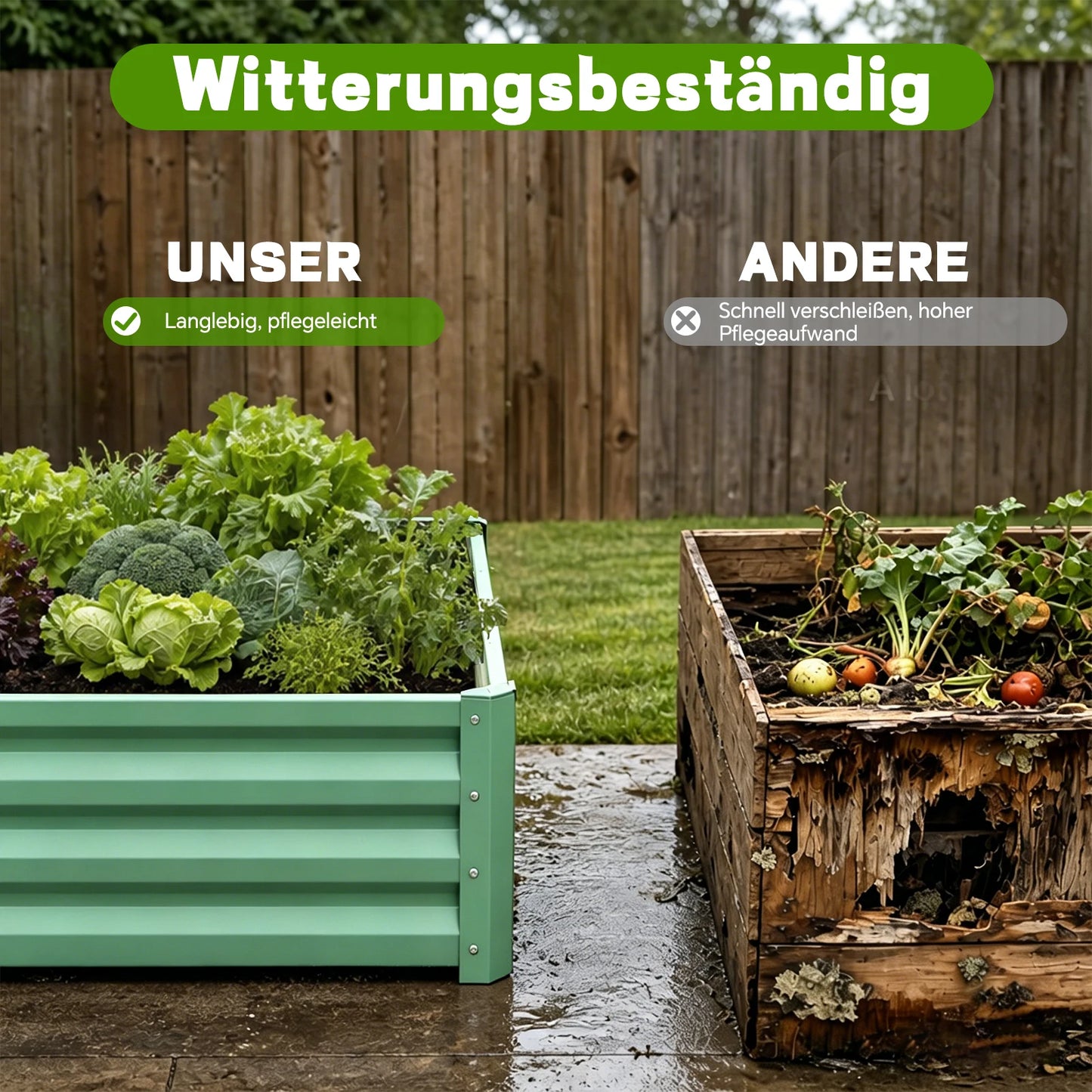 Galvanized Raised Garden Bed Metal Planter For Outdoor Plants