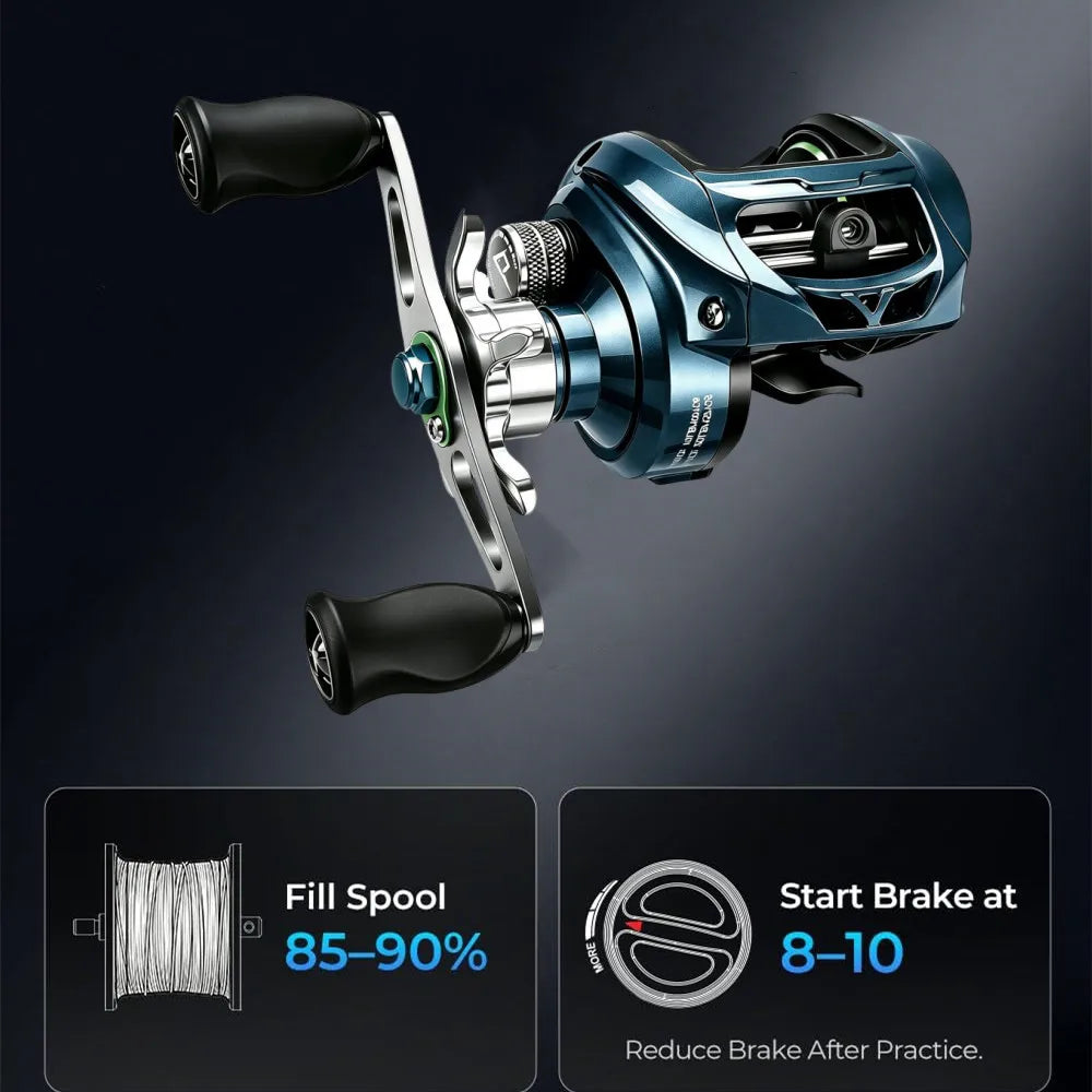 Ultra Light Baitcasting Reel Compact Low Profile Magnetic Brake
