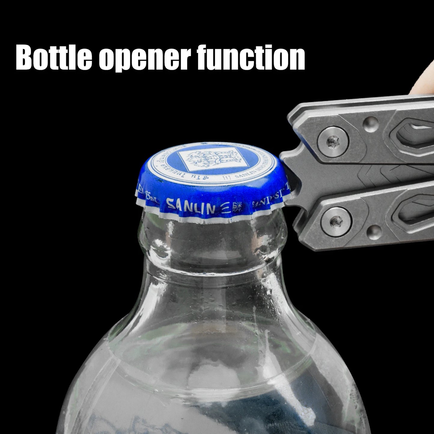 TGZUO Titanium EDC Tools Handle Safe Bottle Opener With Clip