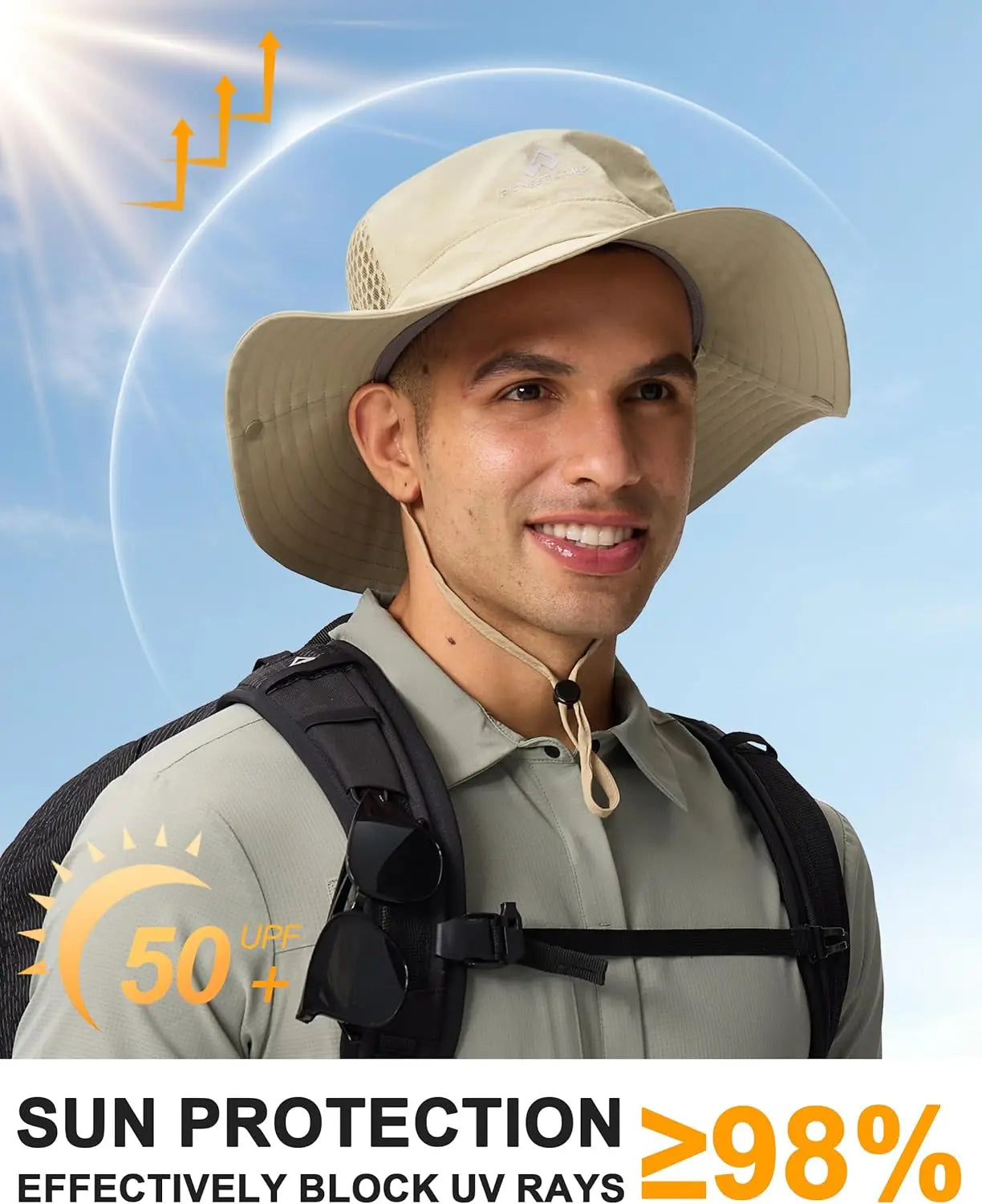 Unisex Bucket Hat UPF 50 Plus Boonie Safari Sun Protection