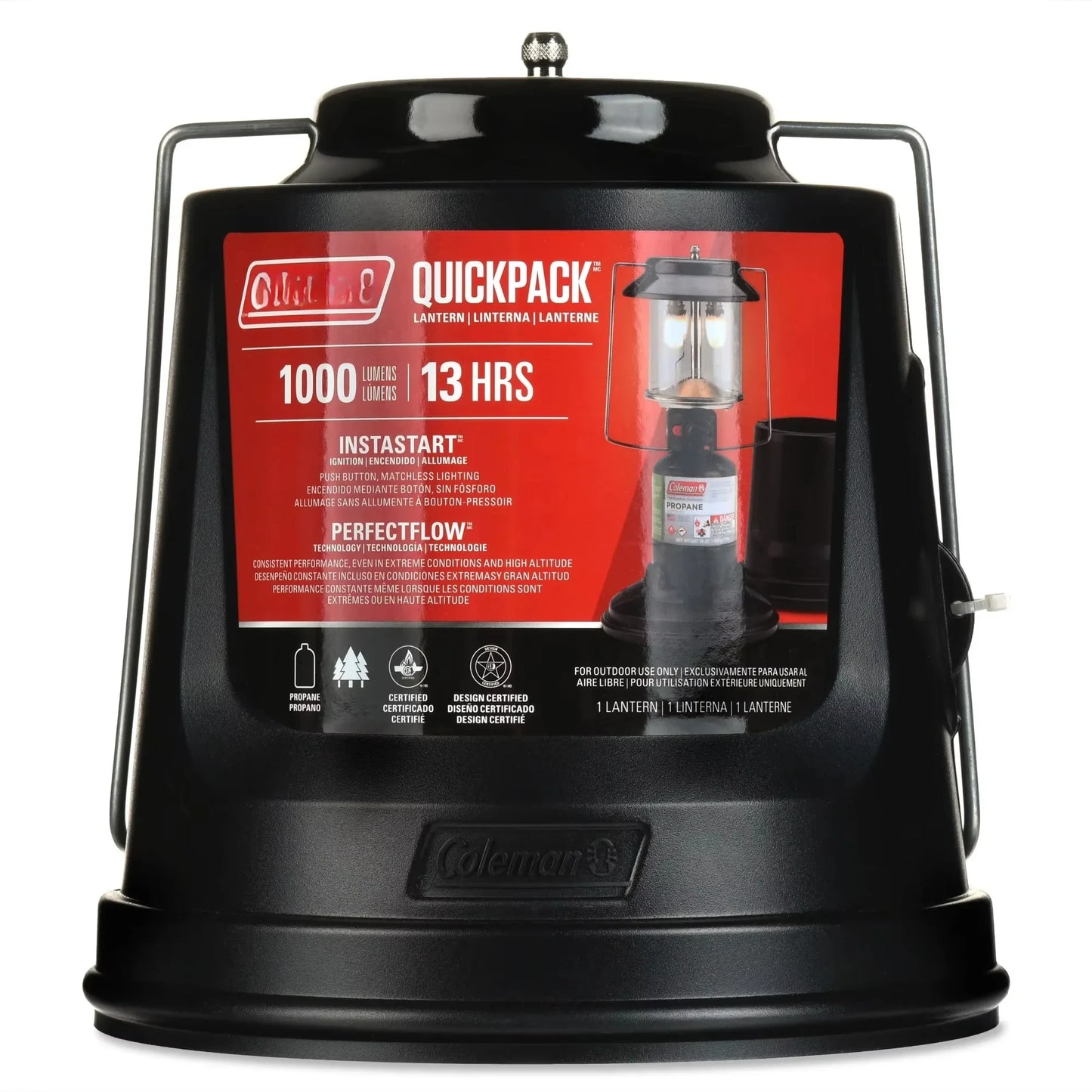 Quick Pack Propane Lantern 810 Lumens Two Mantles Camping Light