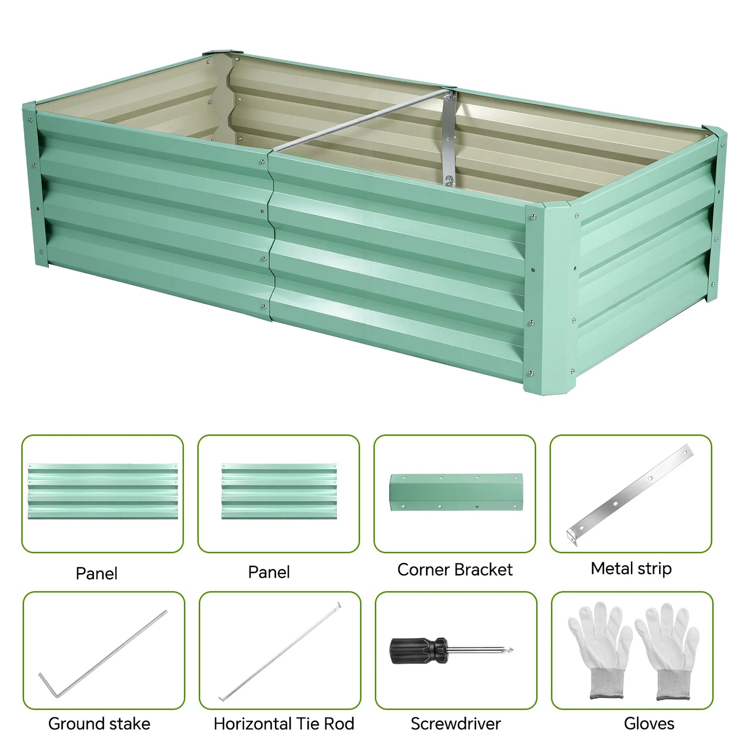 Galvanized Raised Garden Bed Metal Planter For Outdoor Plants