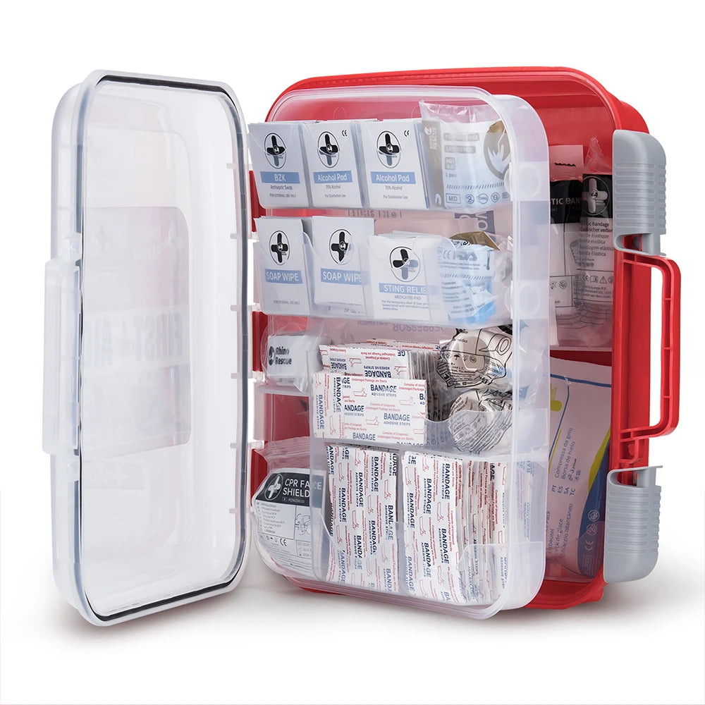 Rhino Rescue 350-Piece All-Purpose First Aid Kit for Home Office