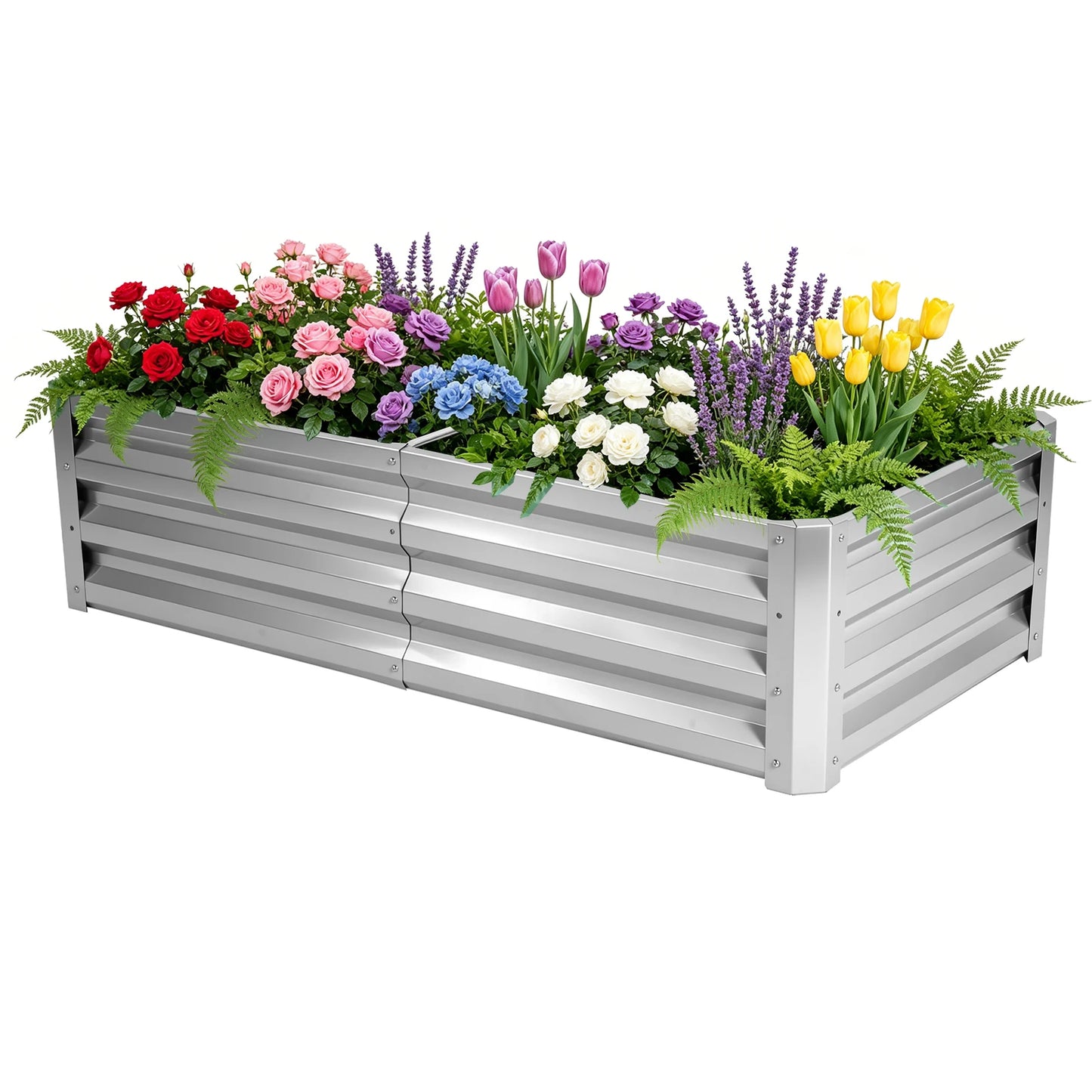 Galvanized Raised Garden Bed Metal Planter For Outdoor Plants