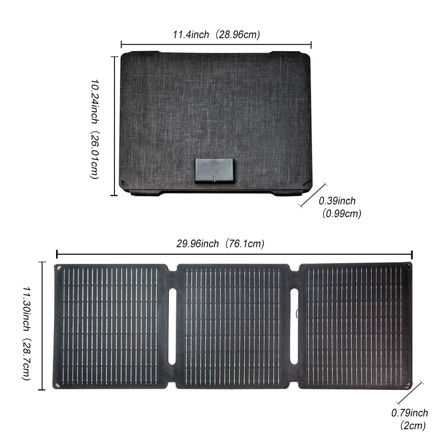 JINGYANGPV 35W Solar Panel with USB Type C Fast Charge