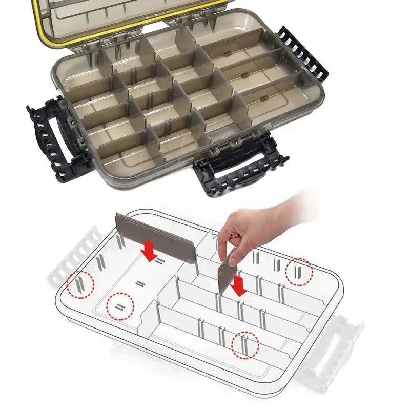 High Capacity Waterproof Fishing Tackle Box For Hooks And Bait