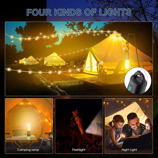 LIXADA Four in One Outdoor Lantern Emergency Flashlight Night Light