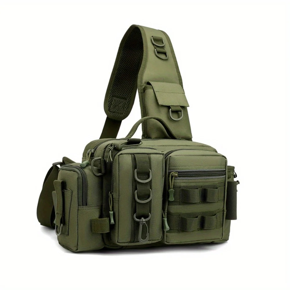 Fishing Tackle Backpack Fishing Waist Bag  Fishing Tackle Shoulder Bag, Ideal for Fishing, Camping, Hiking and More