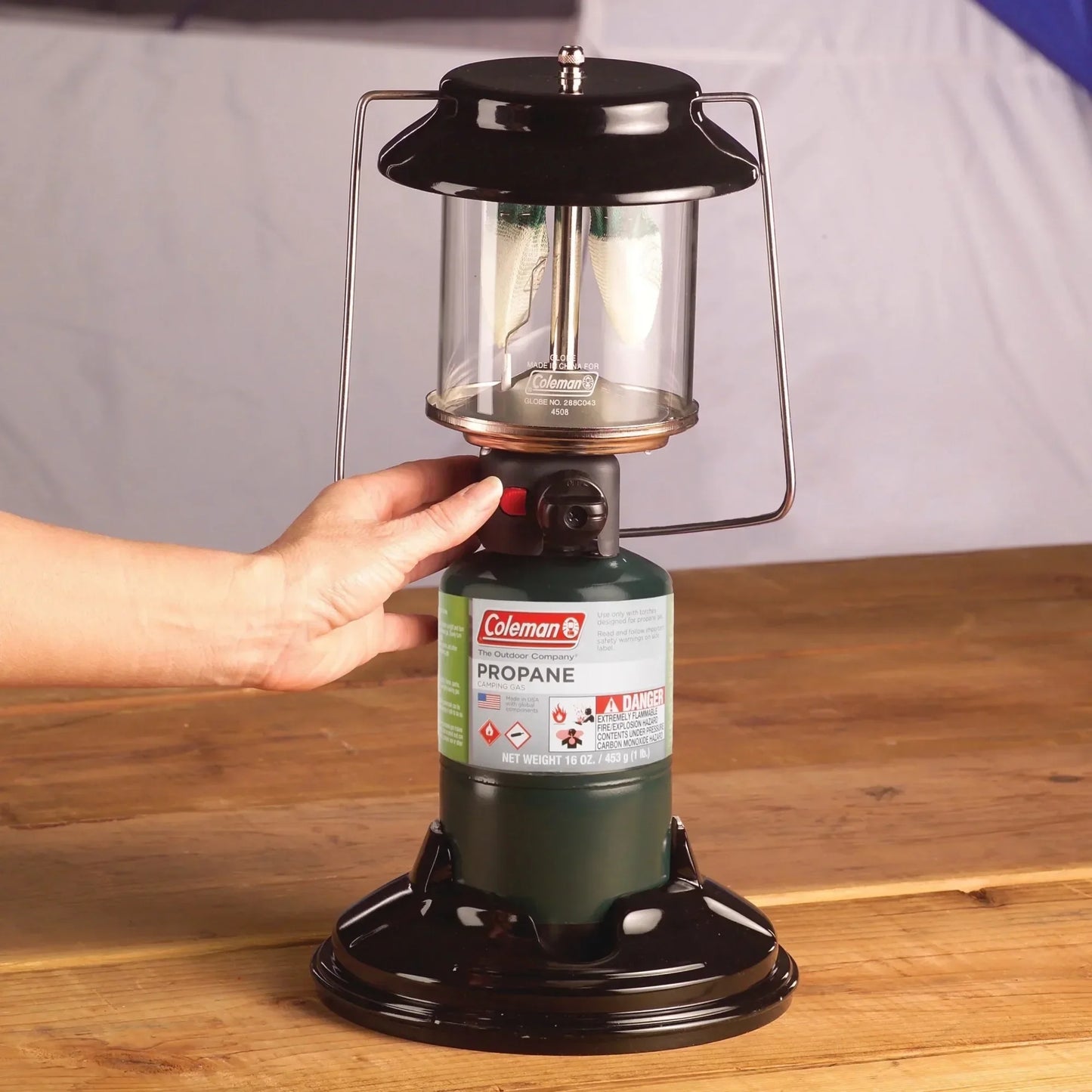 Quick Pack Propane Lantern 810 Lumens Two Mantles Camping Light